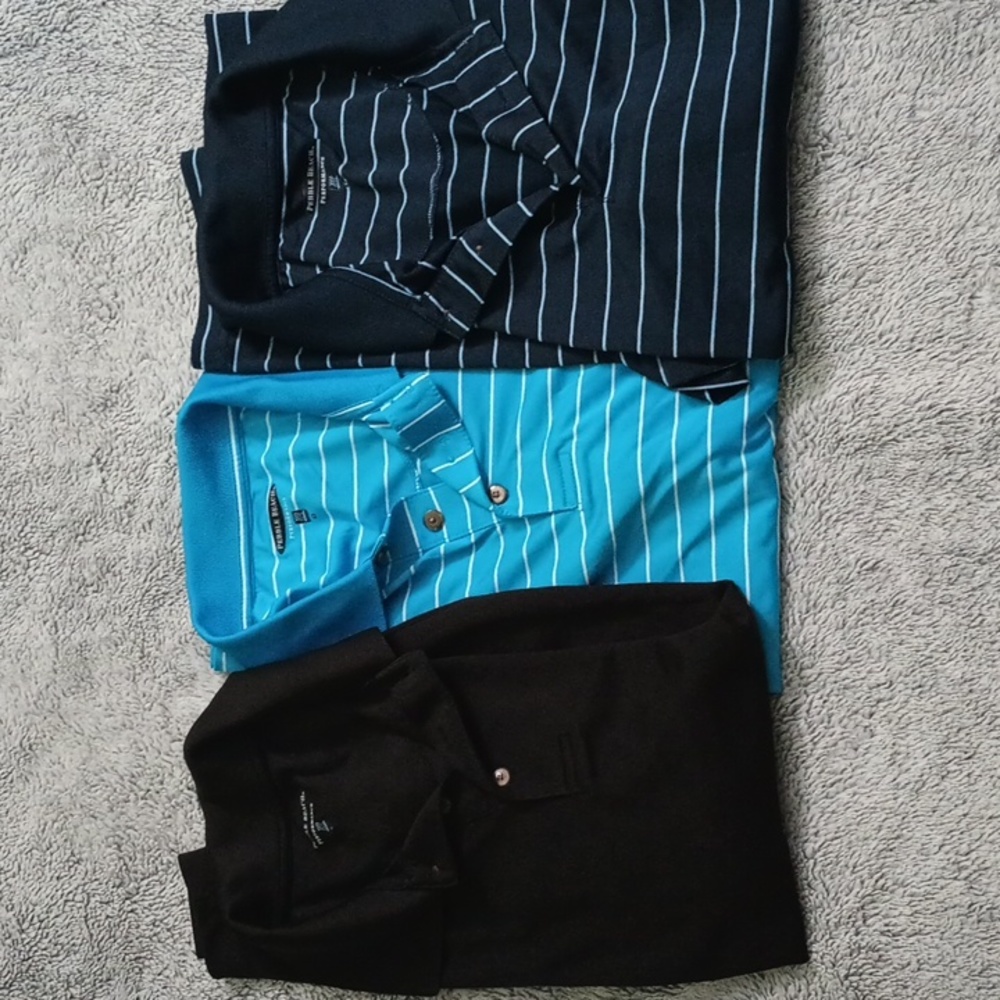 Men's Pebble Beach polos - lot of 3